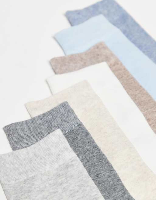 Lindex - Confezione da 7 paia di calzini alla caviglia blu e in colori neutri, 2 di 3