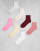Lindex - Confezione da 7 paia di calzini rosa multicolore a coste