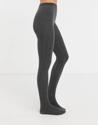 white cable knit leggings
