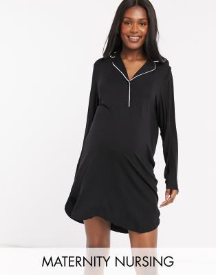 black nursing nightdress