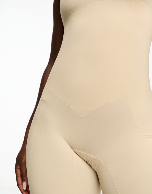 Lindex firm control seamless contouring bodysuit in beige, 3 of 4