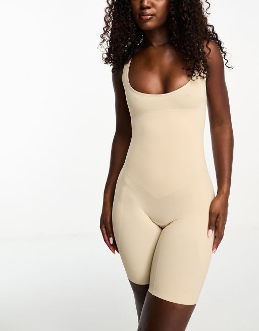 Magic Bodyfashion low back contour shaping bodysuit with shorts detail in  cappuccino