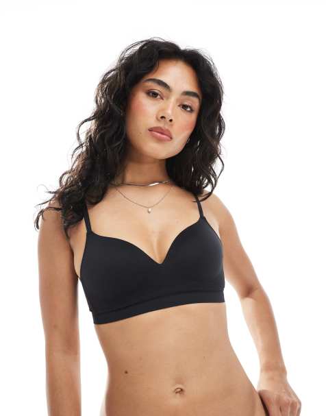 Lindex Flora seamless bra in black - view 1