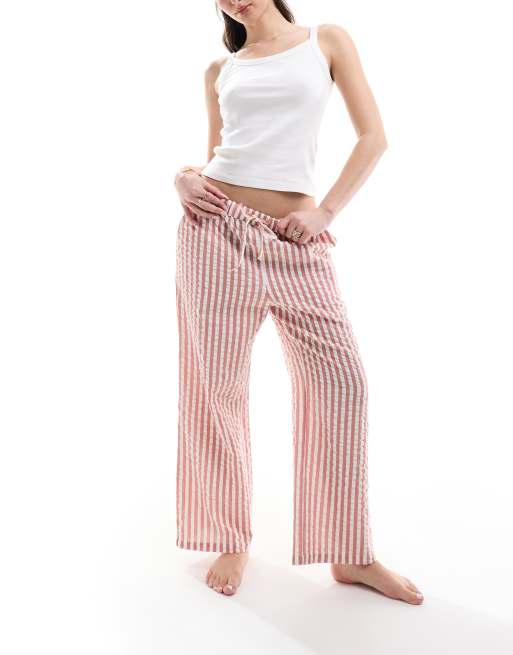Lindex - Geribbelde tanktop van pyjama in gebroken wit