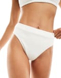 [Lindex] Lindex Hanna high waist bikini bottoms in white XL WHITE