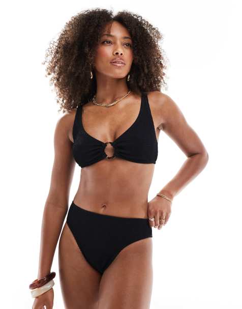 Lindex - Hanna - Mix & Match - Slip bikini a vita alta neri - view 1