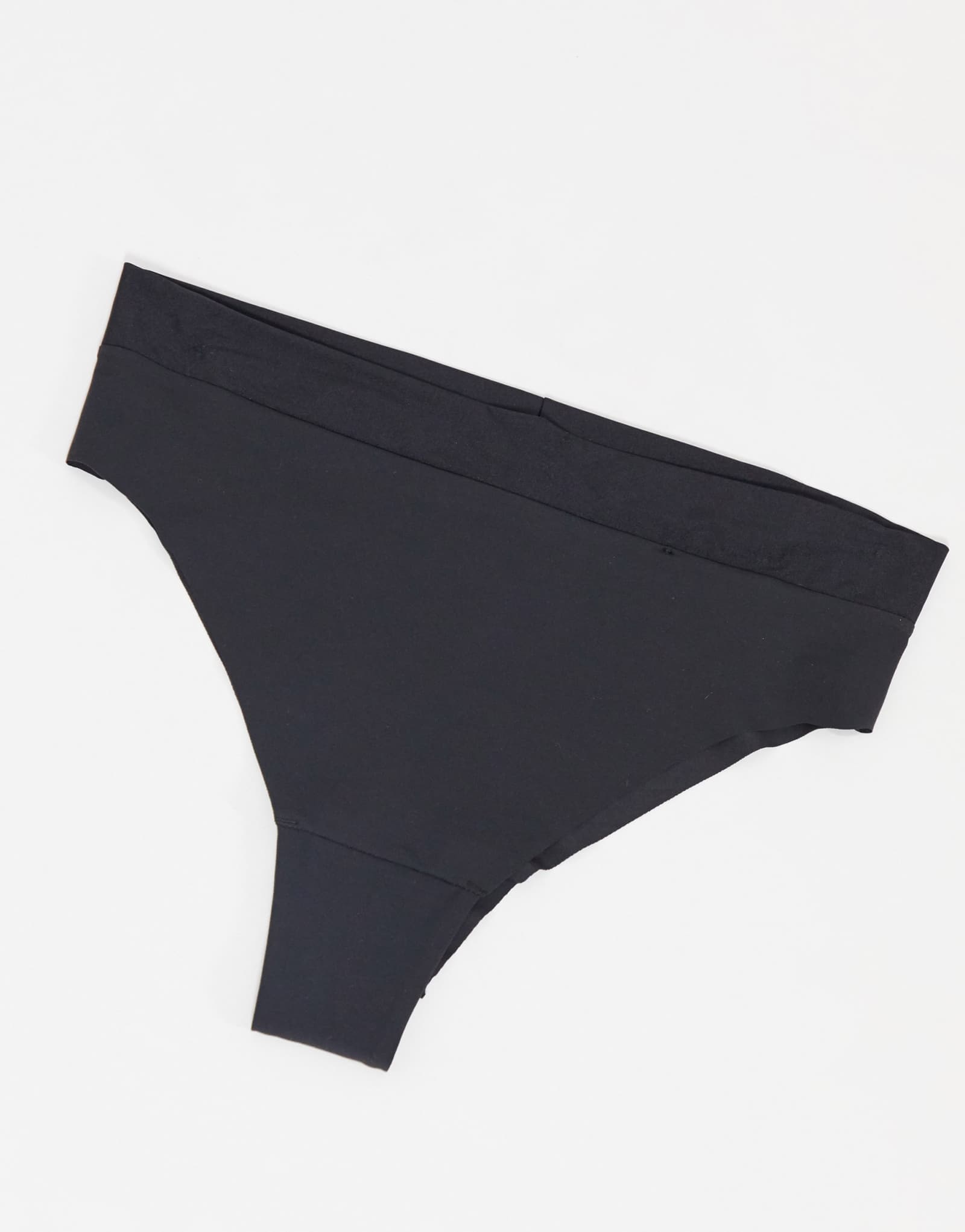 Бразильские трусы с высокой посадкой Lindex invisible poly high leg черного цвета - ЧЕРНЫЙ