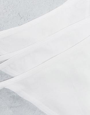 Lindex Jennie 3 Pack Cotton Thong In White