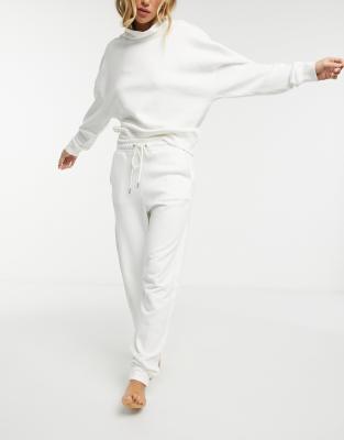 white cotton joggers