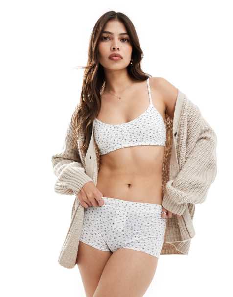 Lindex - Katoenen pyjamatop met camibandjes en fijne bloemenprint - view 1