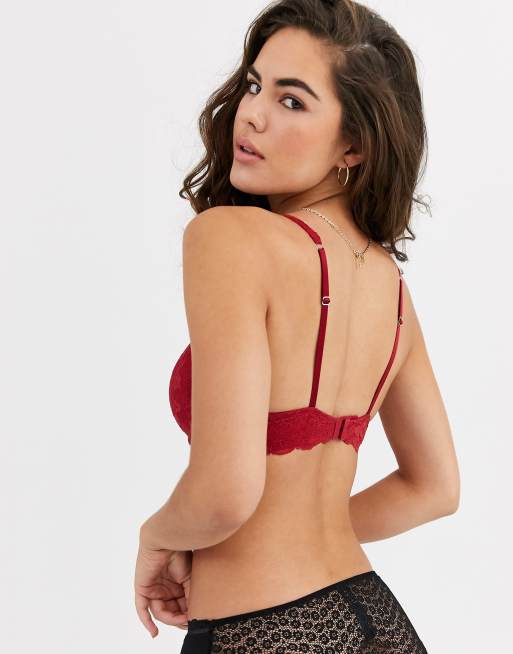 Lindex – Lce Love Emelie – Röd spetsbehå med hög över kupkant - RED, 2 av 4