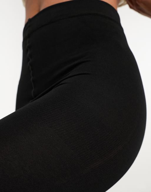 Lindex Leggings in Schwarz mit angerauter Innenseite und elastischem Bund ASOS