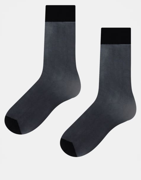 Lindex - Lot de 2 chaussettes transparentes 20 deniers - Noir - view 1