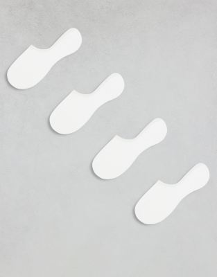 Lindex - Lot de 4 paires de chaussettes invisibles - Blanc