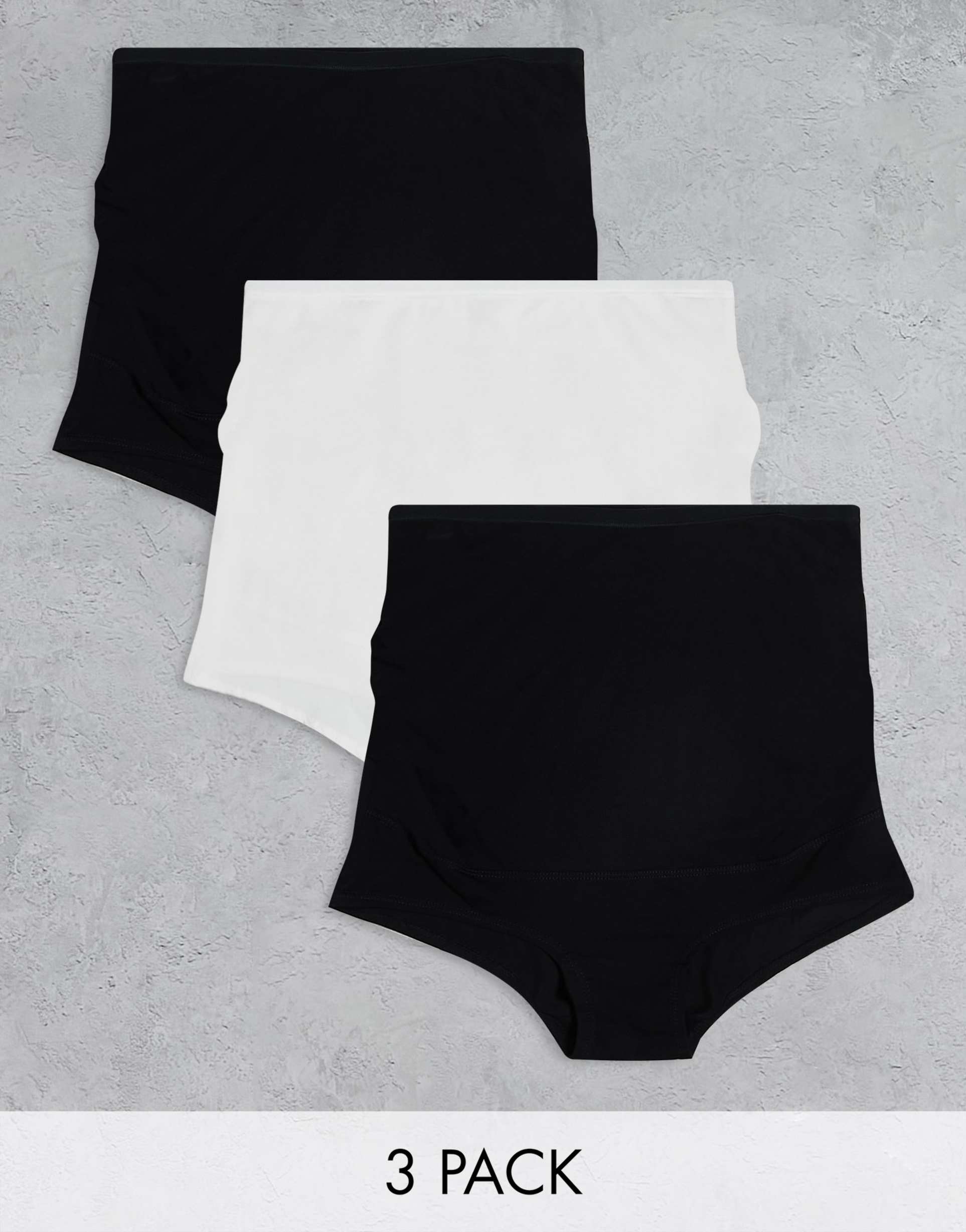 lindex maternity 3 pack briefs in black and white