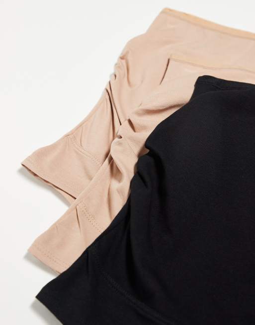 Lindex Maternity - Confezione da 3 slip color nero e beige, 3 di 3