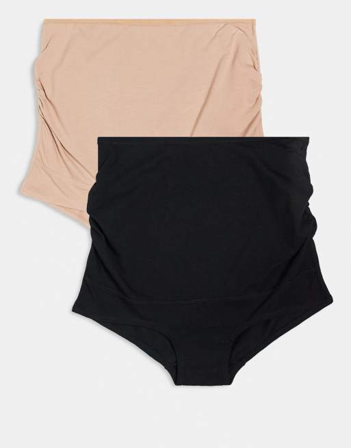Lindex Maternity - Lot de 3 culottes - Noir et beige