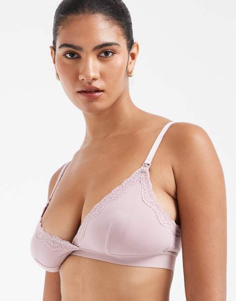 Lindex Maternity MOM brassière allattamento con bordo in pizzo, lilla polvere - view 1