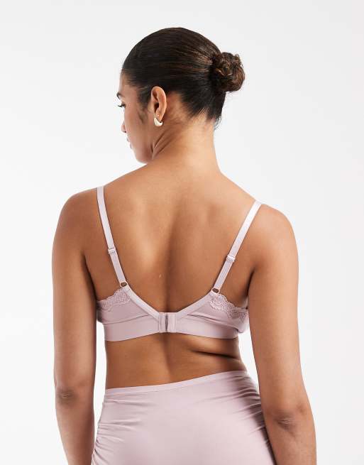 Lindex Maternity MOM brassière allattamento con bordo in pizzo, lilla polvere, 4 di 4