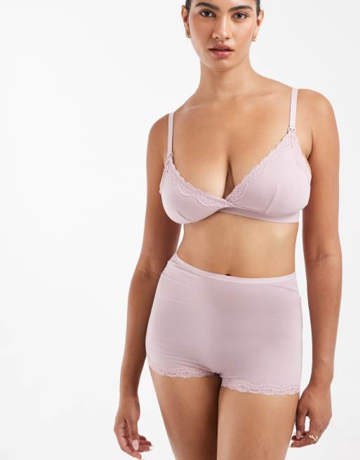 Lindex Maternity MOM super soft 2er-Pack Slips in Dusty Lilac und Neutral, 2 von 4