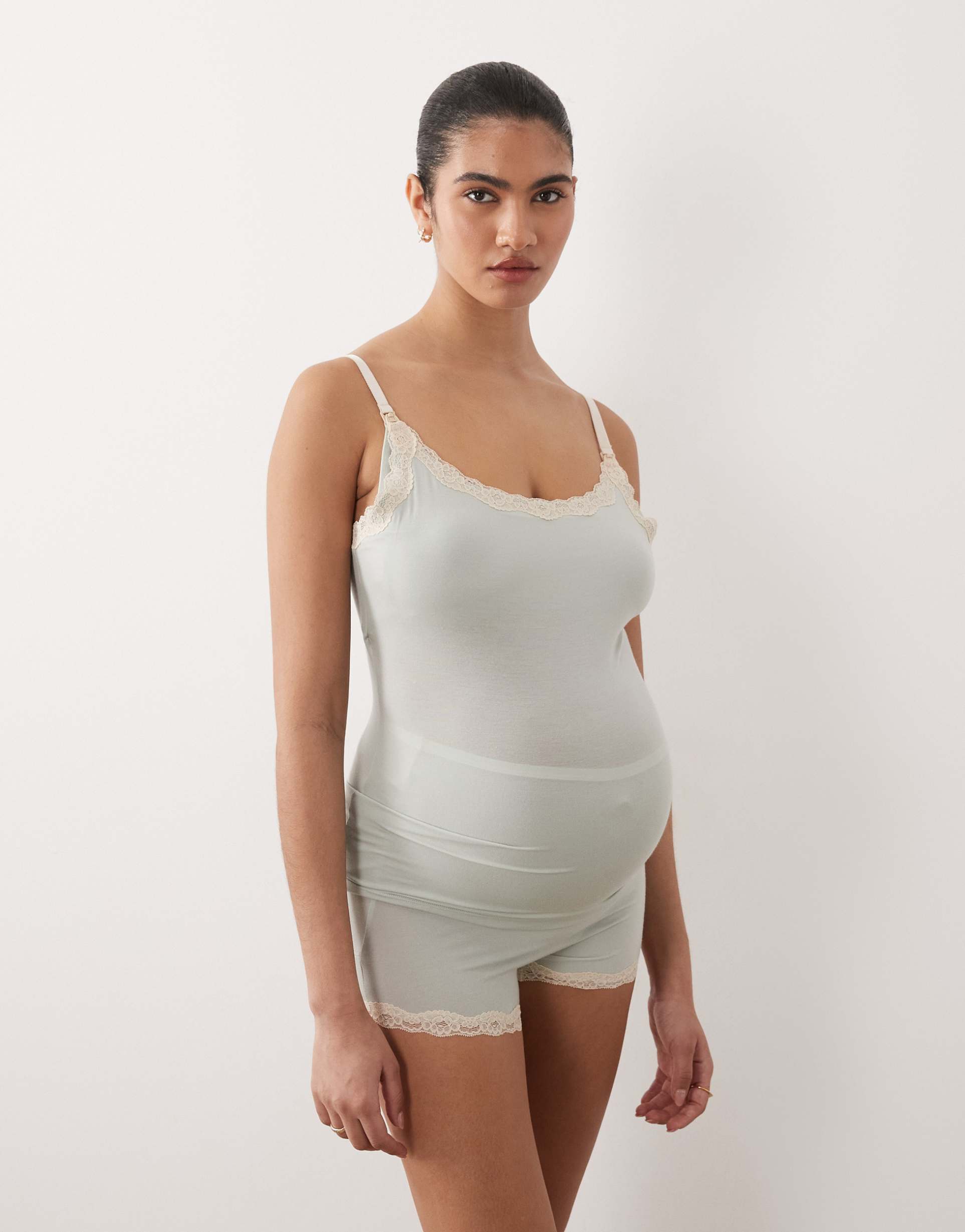 lindex maternity nursing camisole top in teal
