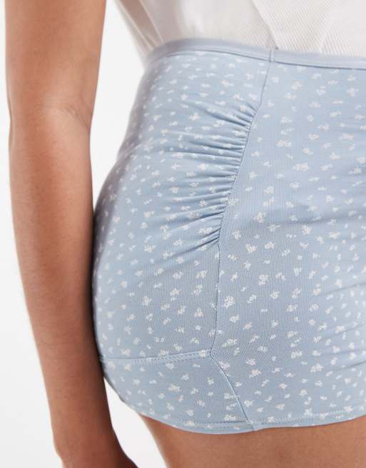 Lindex Maternity - Pack de 3 braguitas de color azul y crema, 4 de 5