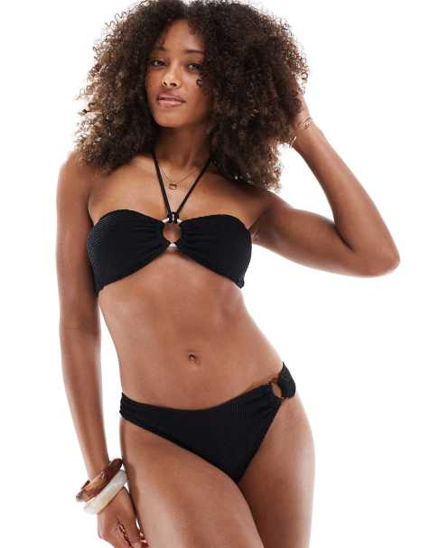 Lindex - Mix & Match - Bikini in crêpe nero - view 1