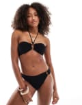 [Lindex] Lindex Mix & Match Naomi bikini bottoms with ring detail in black L Black