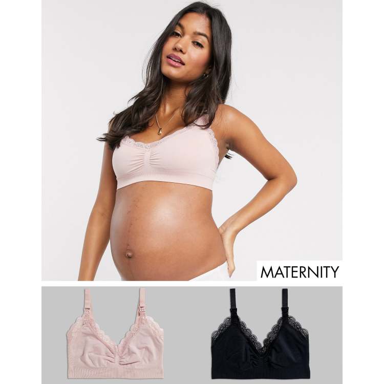 Buy Bodycare Pack of 3 Maternity/Feeding Bra In Black-Skin-White