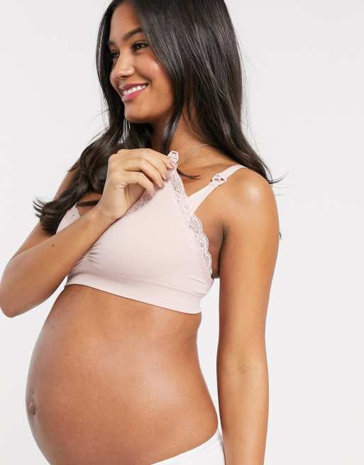 Lace Bra, Maternity & Nursing Special - nude pink