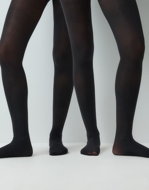 Lindex - MOM - Confezione da 2 paia di collant 50 denari super elasticizzati neri, 2 di 3