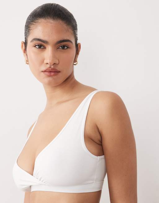 Lindex MOM - Lot de 2 brassières d'allaitement croisées - Gris et blanc, 3 de 4