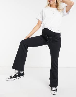 flared black joggers