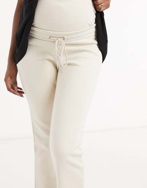Lindex - MOM - Rose - Lounge-joggingbukser med svaj i beige og børstet bomuld, 3 af 4