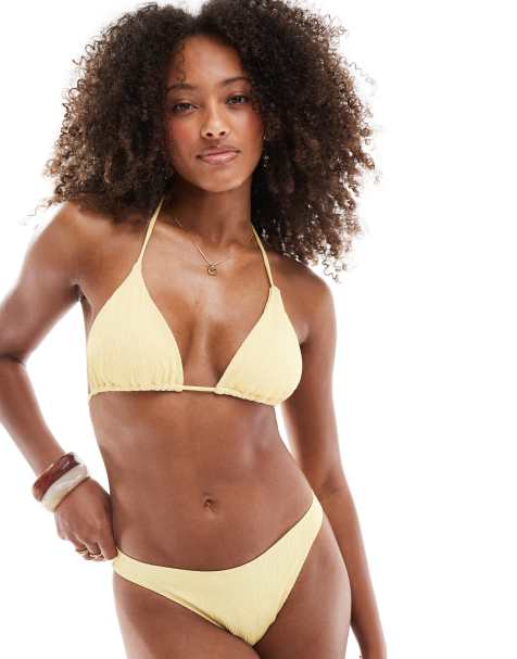Lindex Naomi brazilian bikini bottoms in yellow - view 1