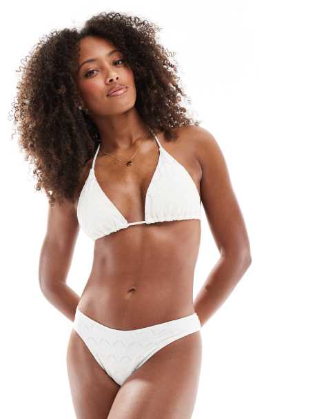Lindex Naomi brazillian bikini bottom in white - view 1