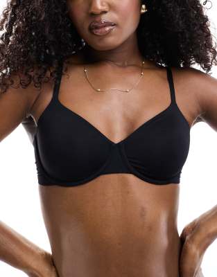 non padded micro underwire T-shirt bra in black