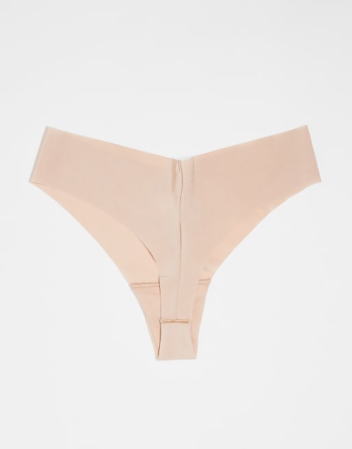 Lindex - Pakke med 3 usynlige G-strenge i beige/neutrale farver , 2 af 3