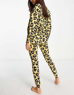 Lingerie et pyjamas Lindex Petite - Exclusivité - SoU Zoe - Pyjama en coton biologique à imprimé léopard