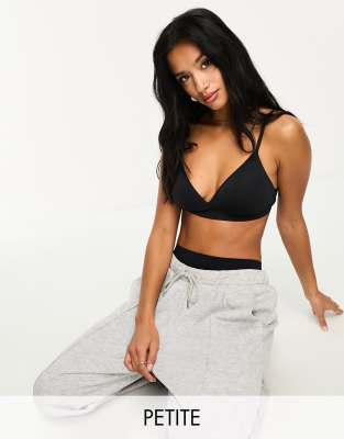 Dorina Airlite lightly padded non wired logo underband bralette in black