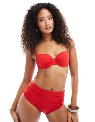 Reese - Haut de bikini à armatures - Rouge 34C