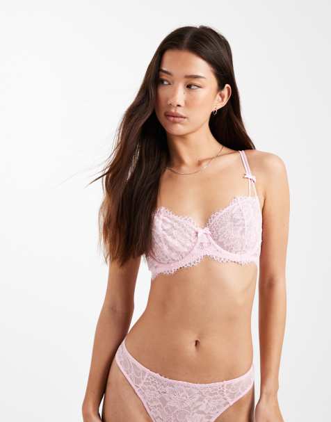 Lindex - Reggiseno a balconcino con ferretto non imbottito rosa chiaro - view 1