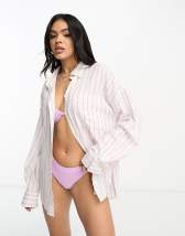 ASOS DESIGN crinkle beach shirt in white | ASOS