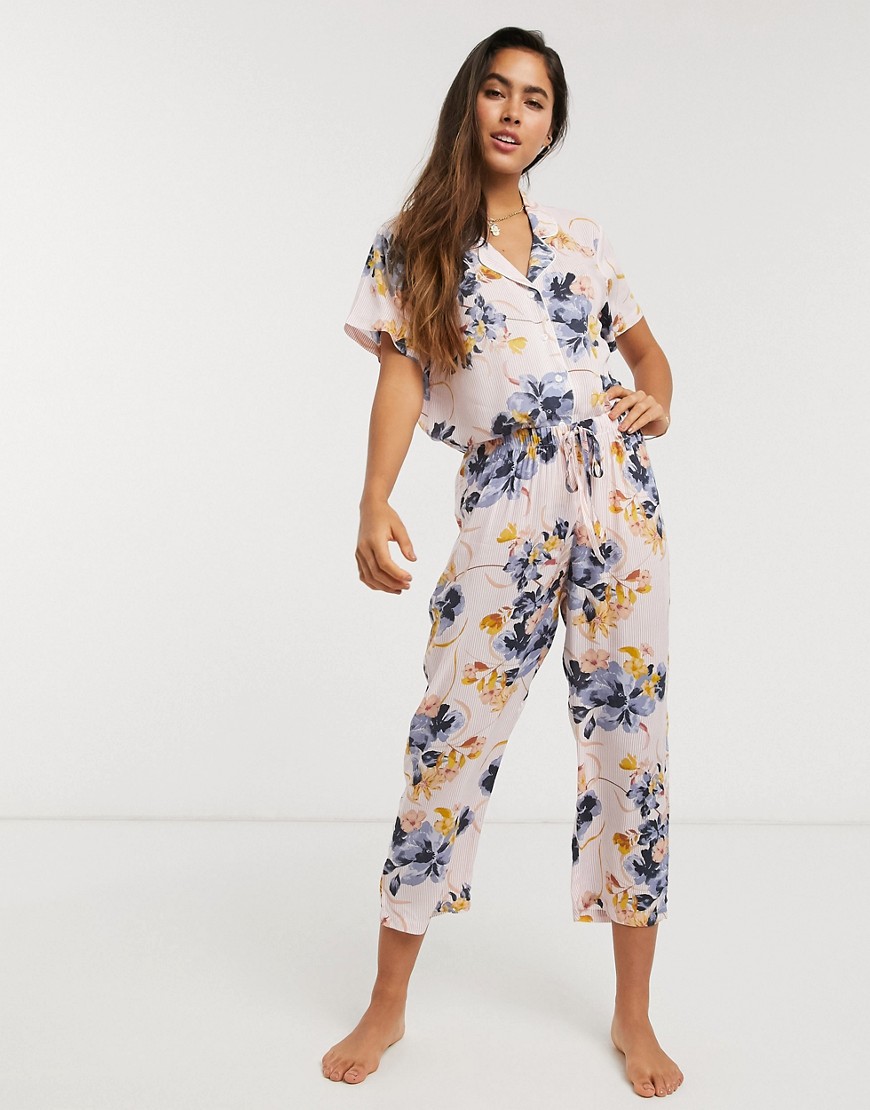 Lindex - Sandra - Pantaloni del pigiama a fiori-Rosa