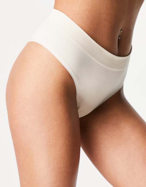 Seamless Ribbed High-Rise Brief Panty