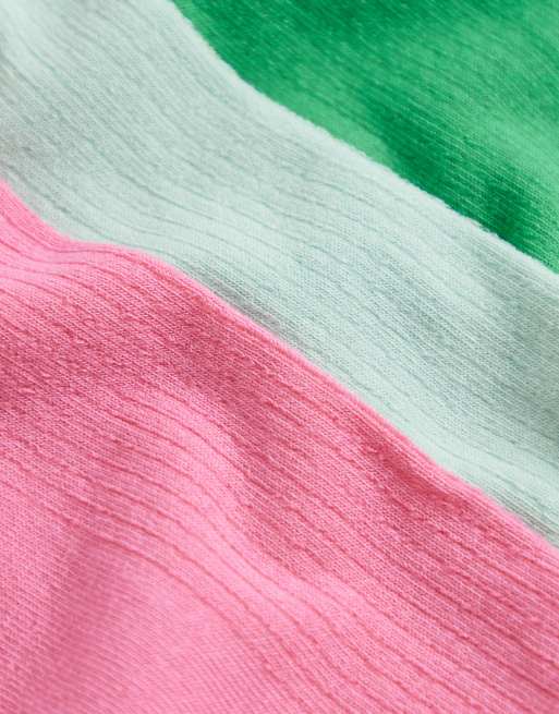 Lindex - Set van 7 paar geribbelde hoge enkelsokken in verschillende kleuren, 2 van 3