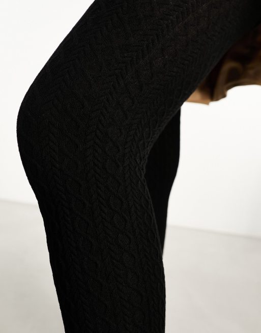 Sweater Leggings - Black