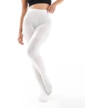 [Lindex] Lindex small cable knit tights in white L WHITE