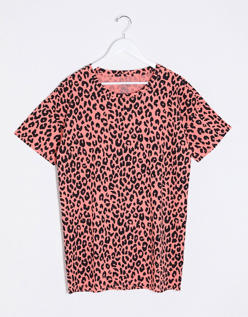Lindex - SoU Kelly - Camicia da notte in cotone organico animalier rosa