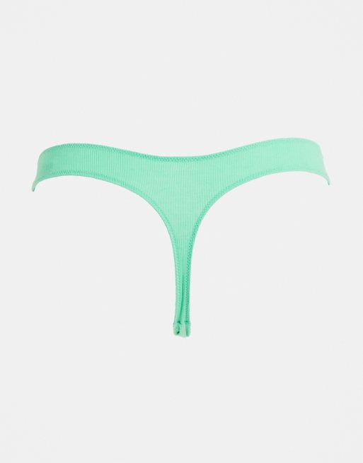 Lindex Nellie 3 pack cotton v front thong in grey